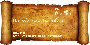 Hankóczy Adrián névjegykártya